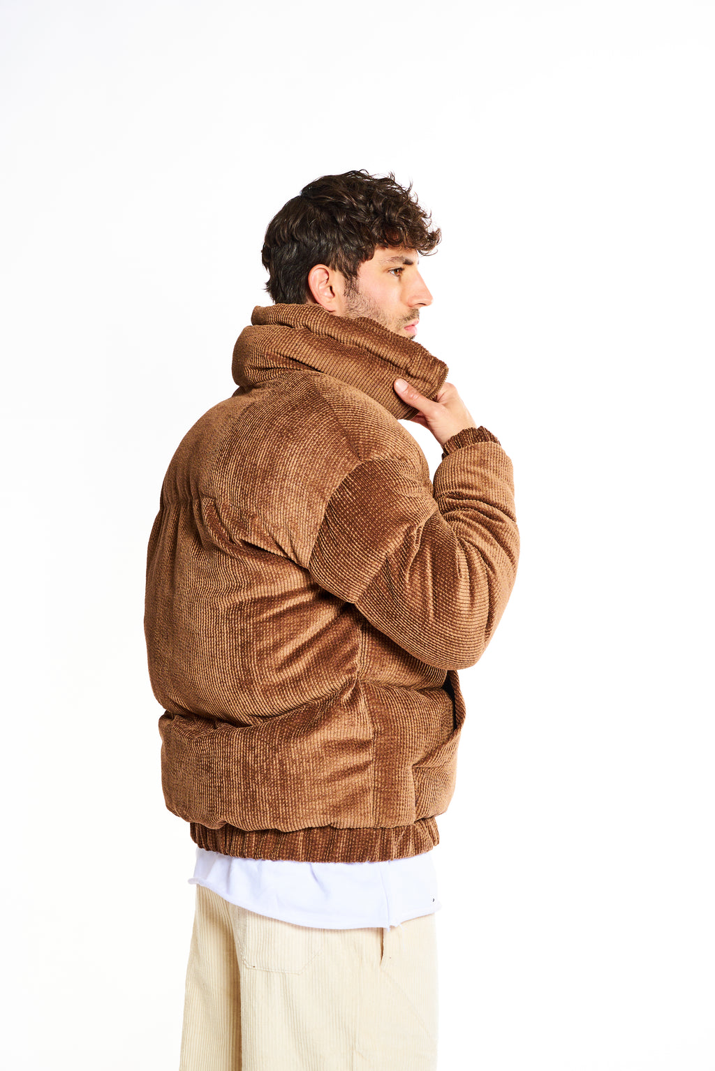 מעיל קורדרוי דובון חום