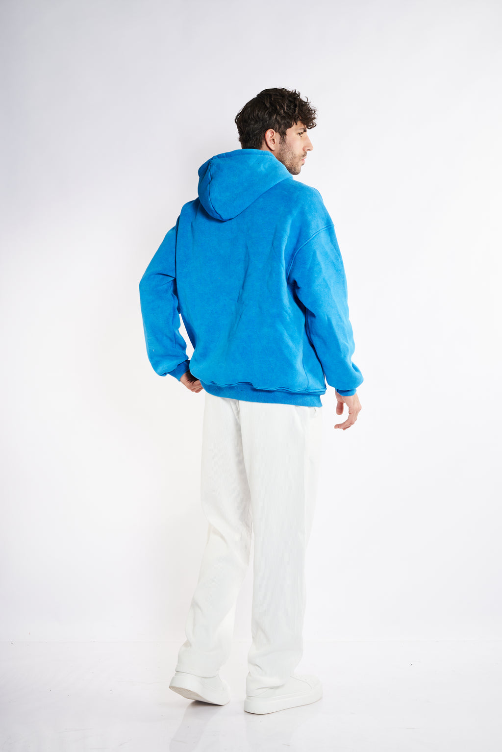 פוטר באגי כחול במראה שפשוף עדין