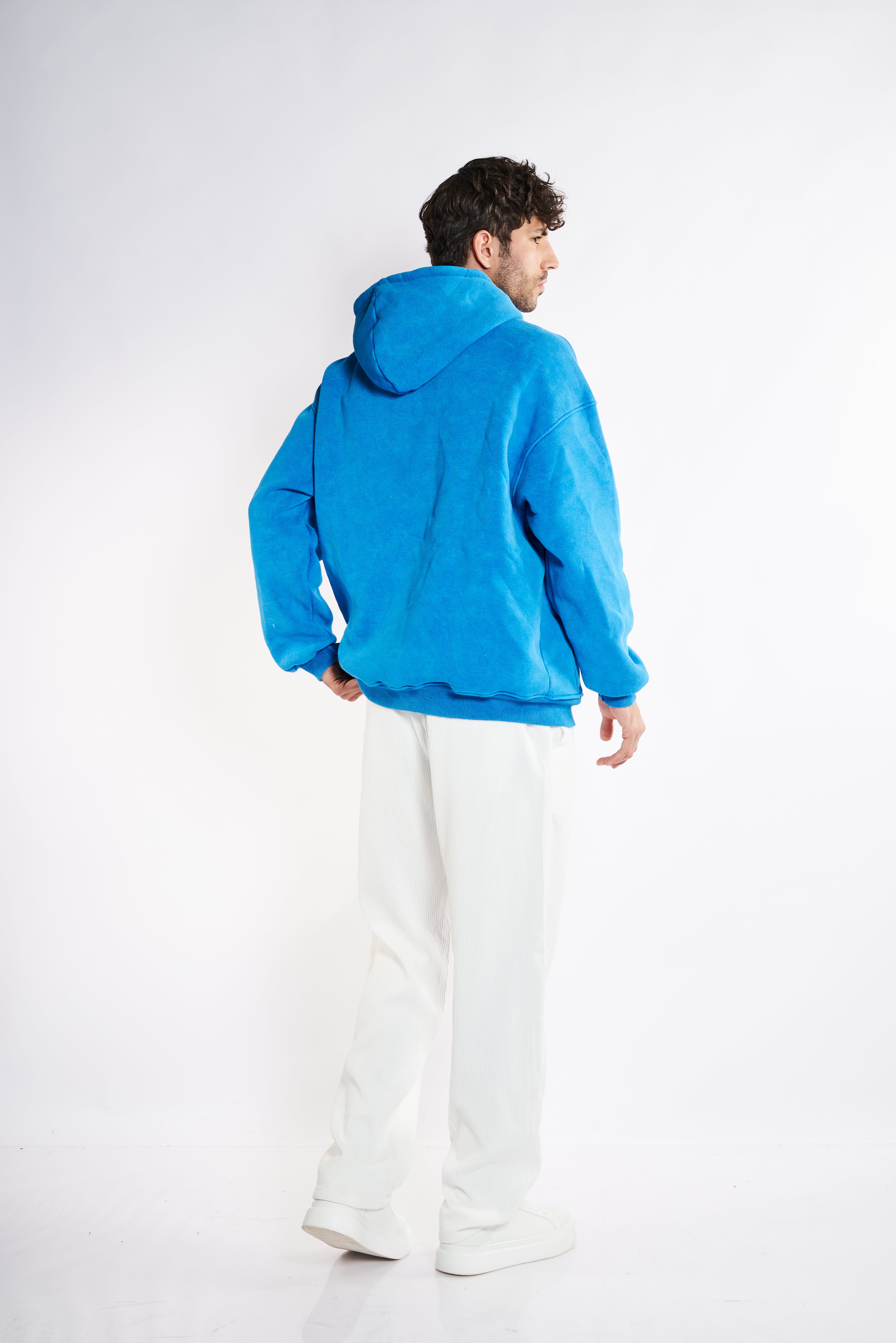 פוטר באגי כחול במראה שפשוף עדין