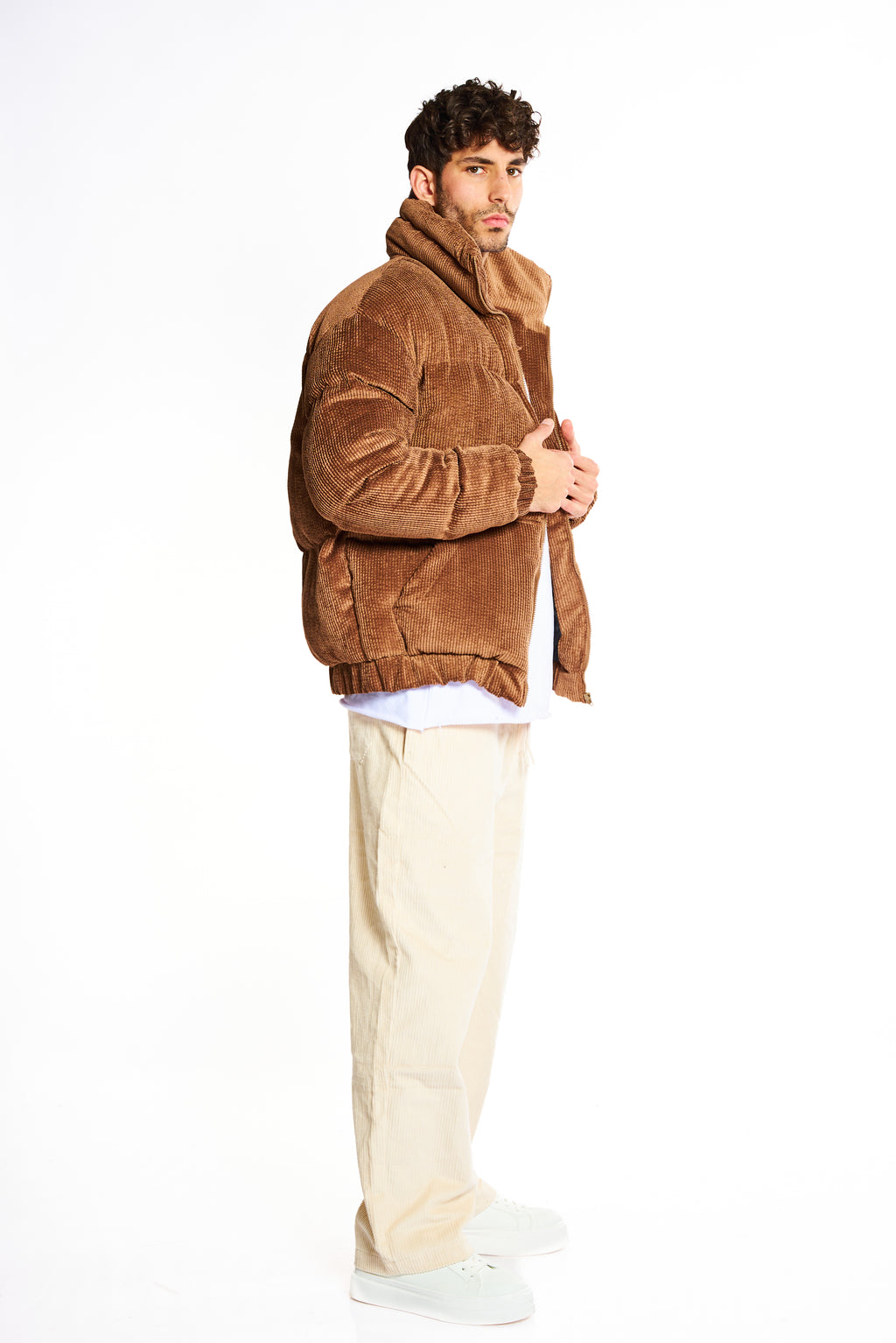 מעיל קורדרוי דובון חום