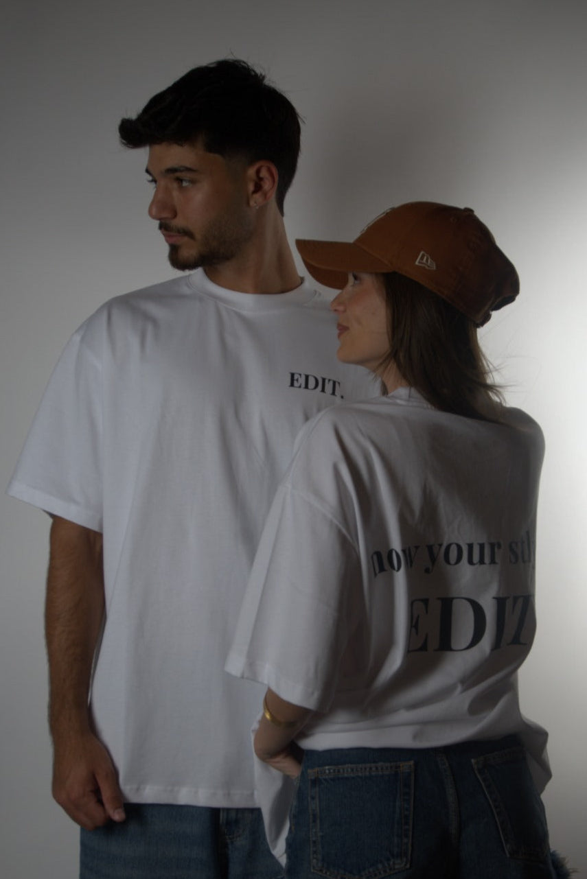 אדיט בייסיק טי שירט- לבן